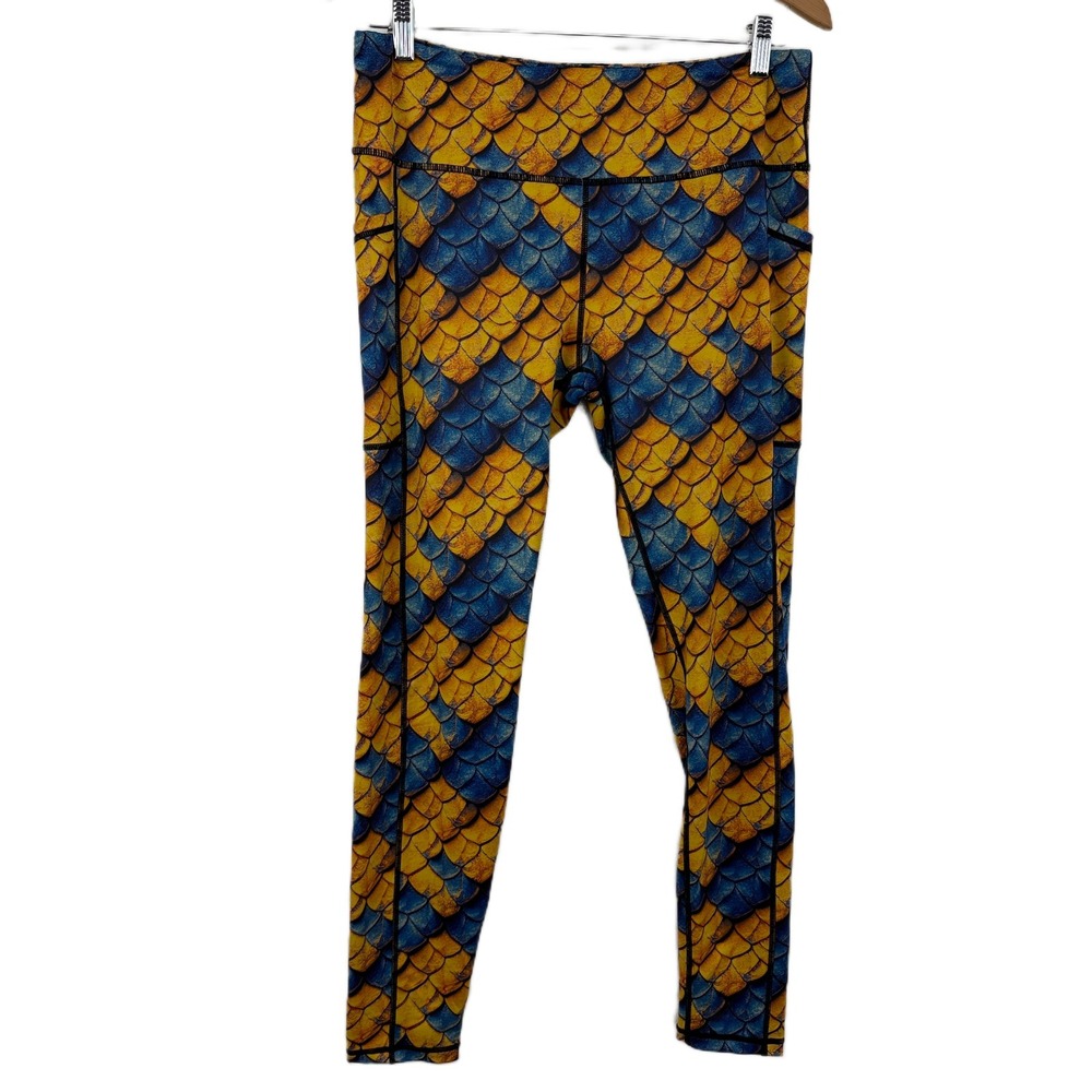 CVG‎ Constantly Varied Gear Leggings Womens XL Mermaid Yoga Workout Pockets Gym